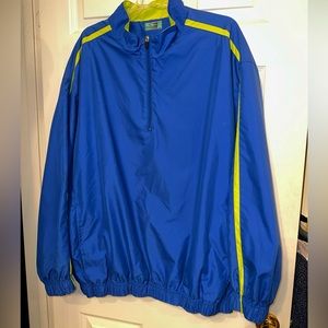 Ben Hogan XXL Performance Golf Jacket Men's 1/4  Zip Lightweight 2XL Blue Green
